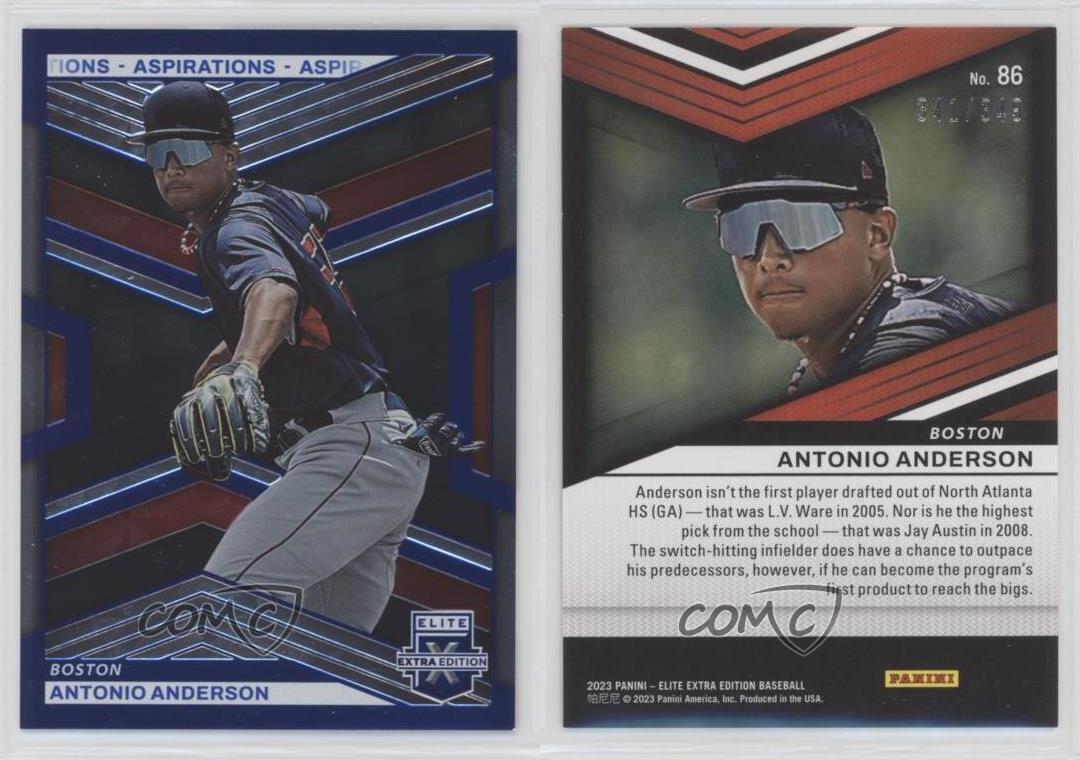Panini Elite 2023 edición extra Blue Aspirations/349 Antonio Anderson #86 - Imagen 3 de 3