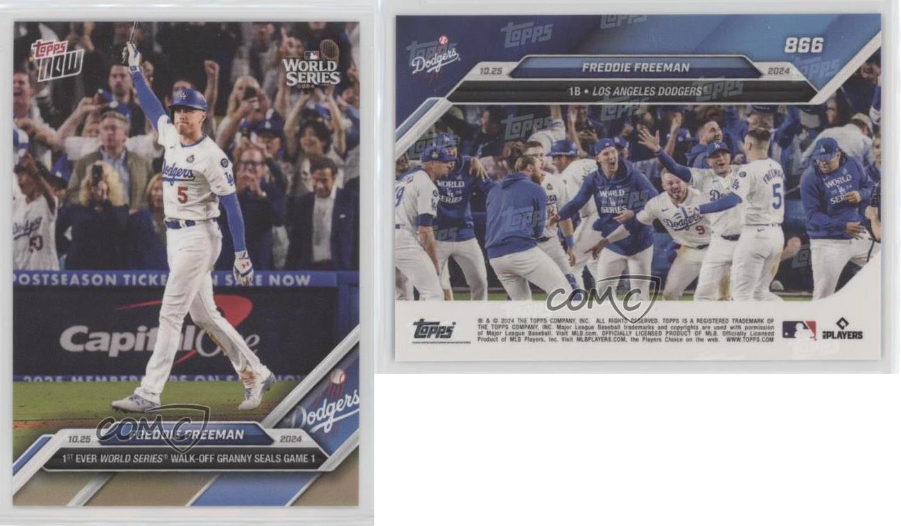 2024 Topps Now World Series /39681 Freddie Freeman #866 - Picture 5 of 5