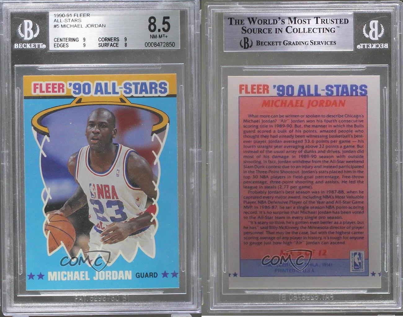 michael jordan fleer all star team card 1988