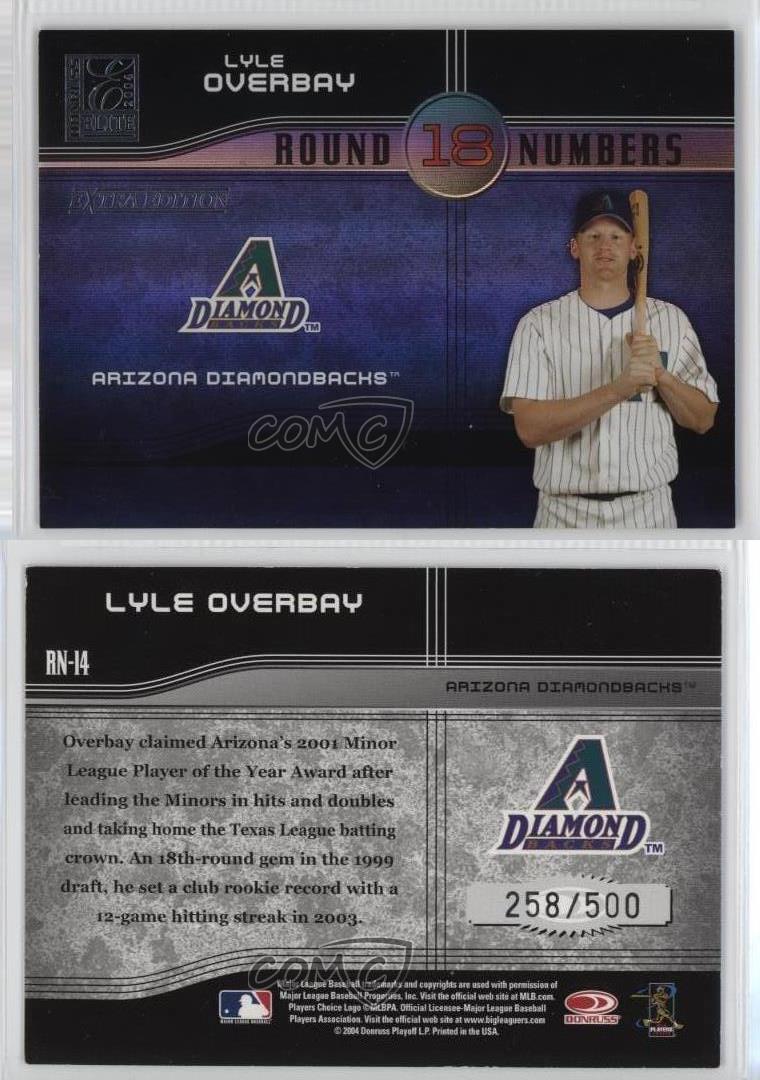Numéros ronds Donruss soldes Elite Extra Edition 2004 /500 Lyle Overbay #RN-14