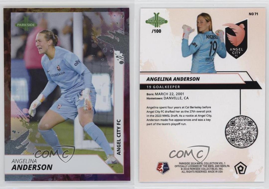 2024 Parkside NWSL Vol 1 Shimmer tendance /100 Angelina Anderson #71