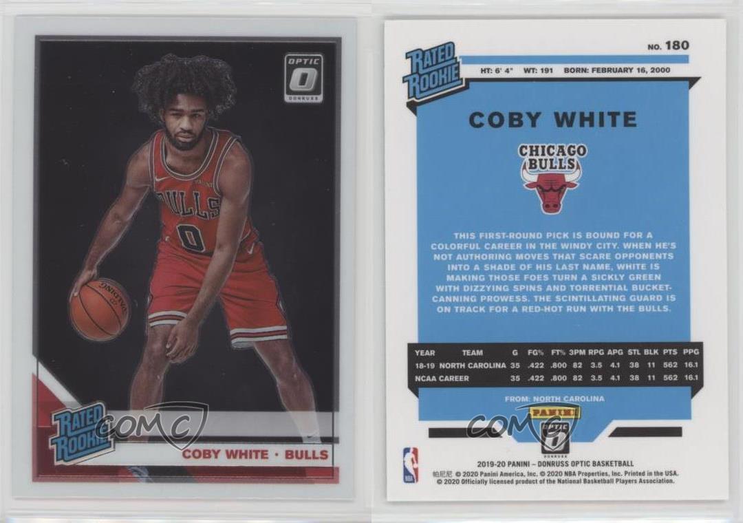 2019-20 Panini Donruss Optic Rated Rookies Coby White #180 Rookie RC | eBay