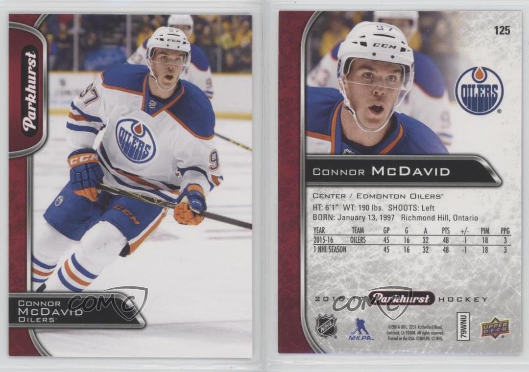 201617 Upper Deck Parkhurst Red 125 Connor McDavid Edmonton Oilers