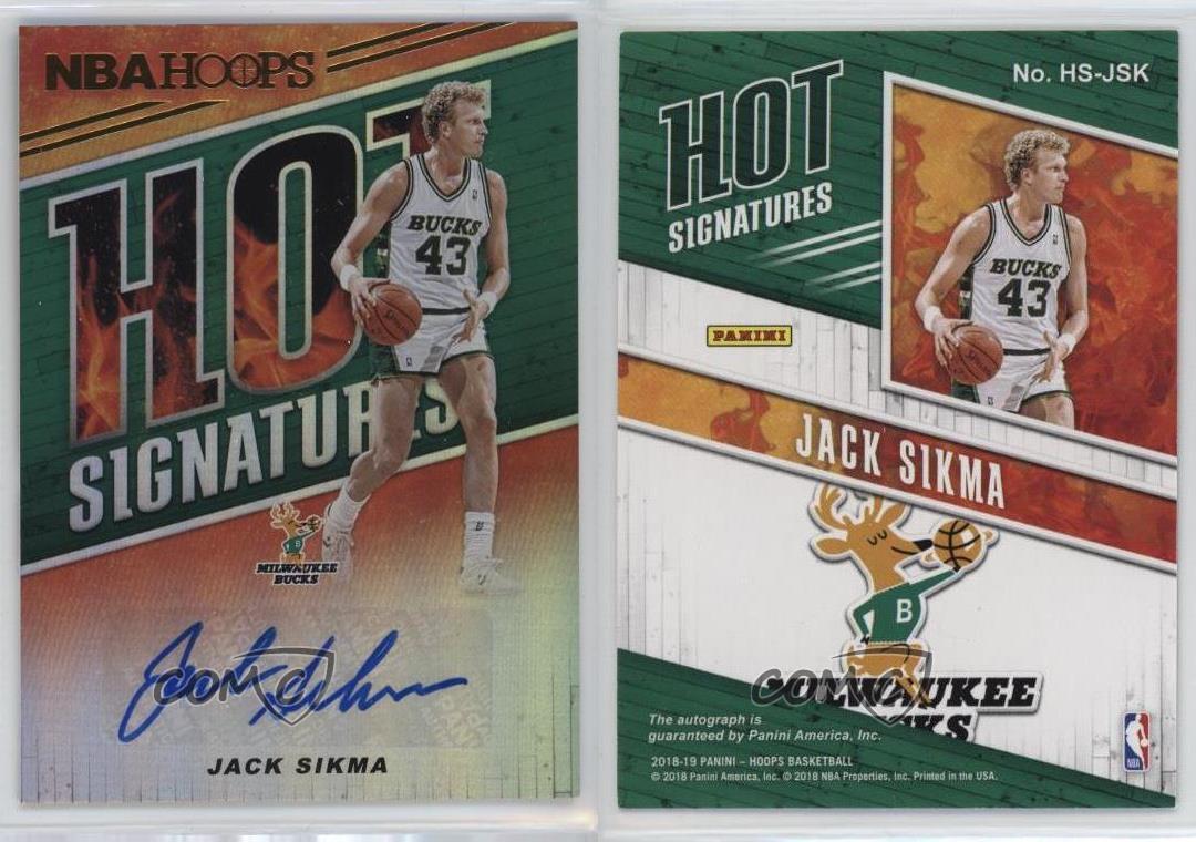2018-19 Panini NBA Hoops Hot Signatures Jack Sikma #HS-JSK Auto HOF - Foto 3 di 4
