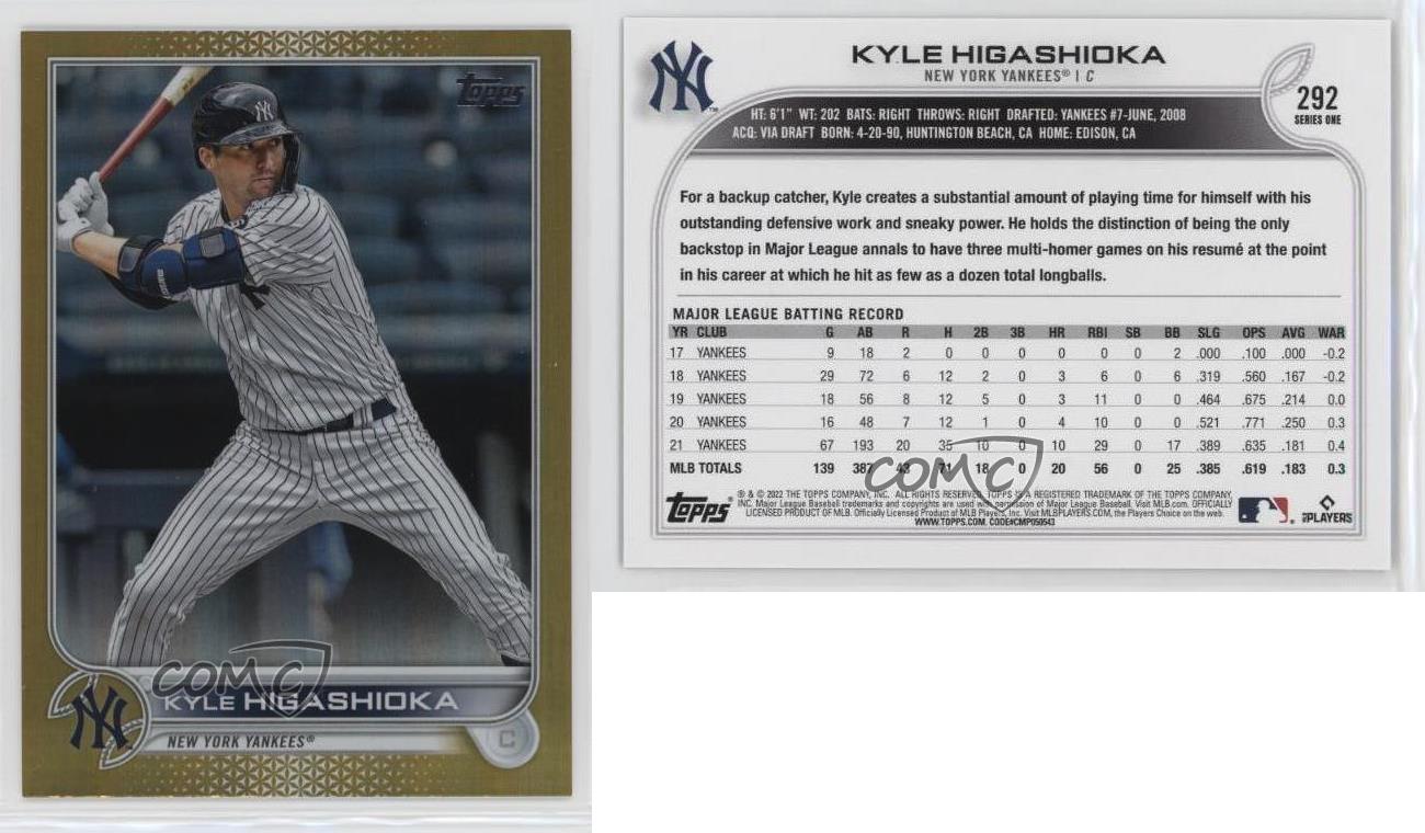 2022 Topps Gold Parallel /2022 Kyle Higashioka Yankees 292