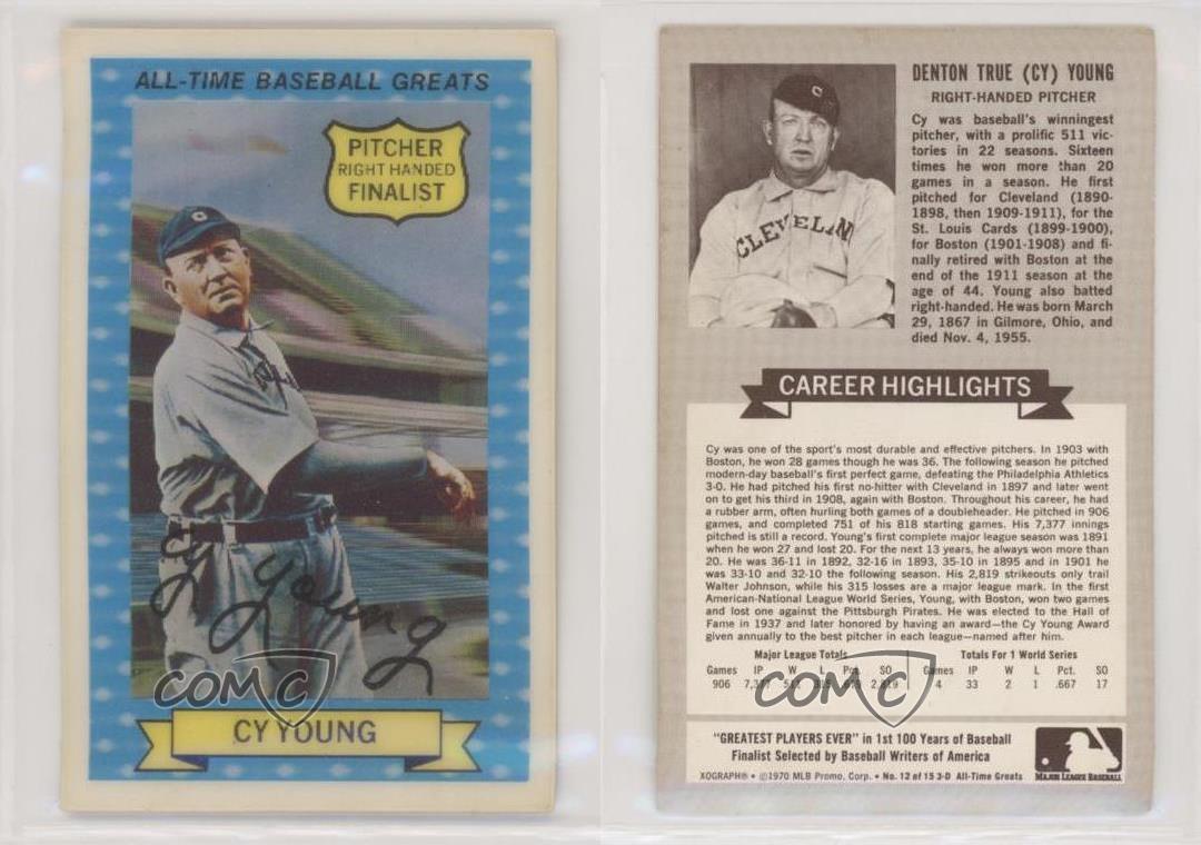 1970 Rold Gold All-Time Baseball Greats Cy Young #12 HOF