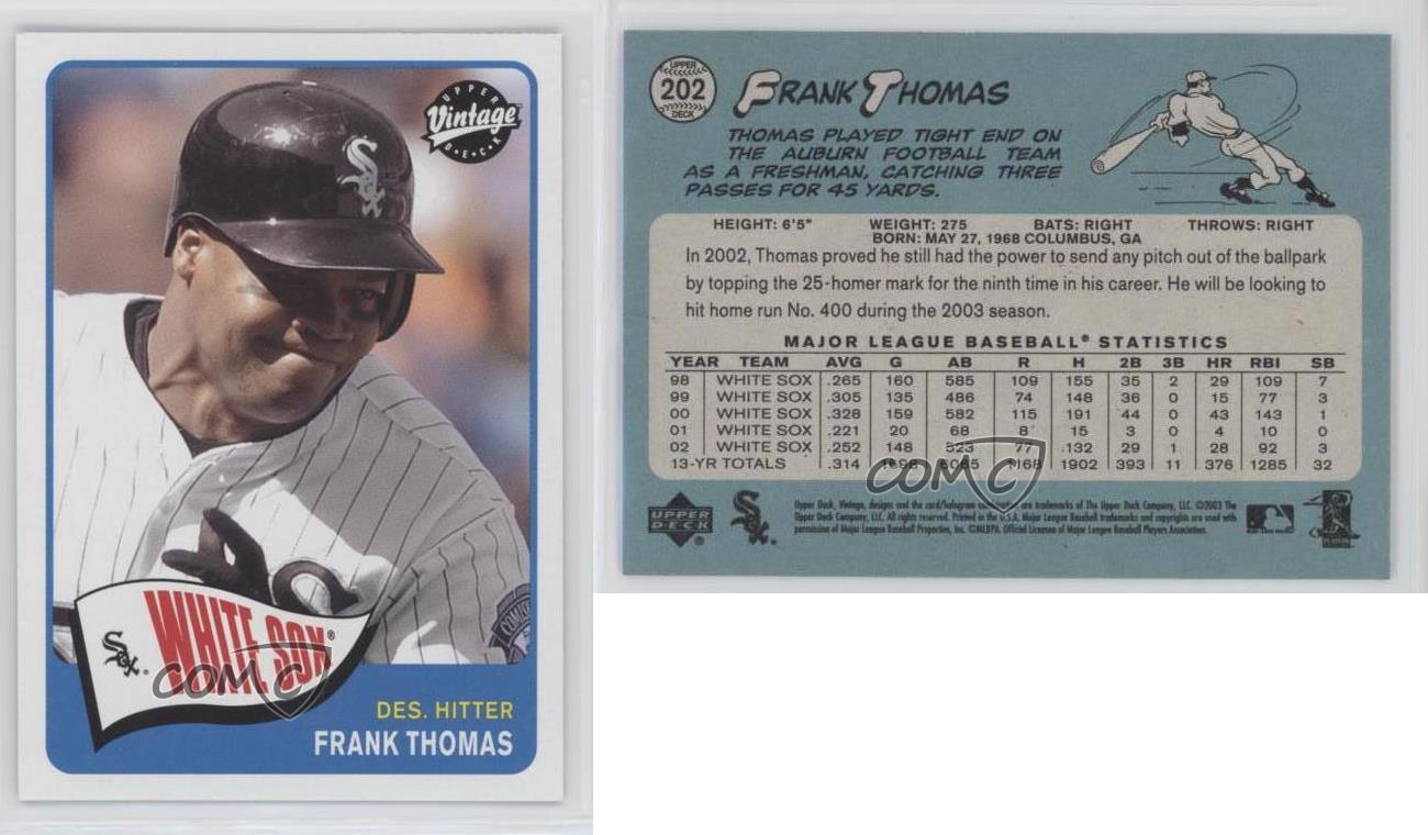 2003 Upper Deck Vintage Frank Thomas #202 HOF