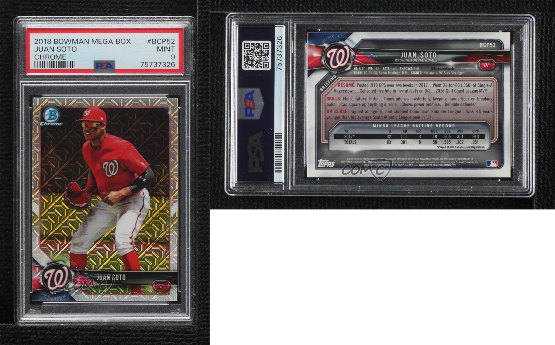 2018 Bowman - Chrome Prospects  Mojo Refractor #BCP52 Juan Soto (RC)