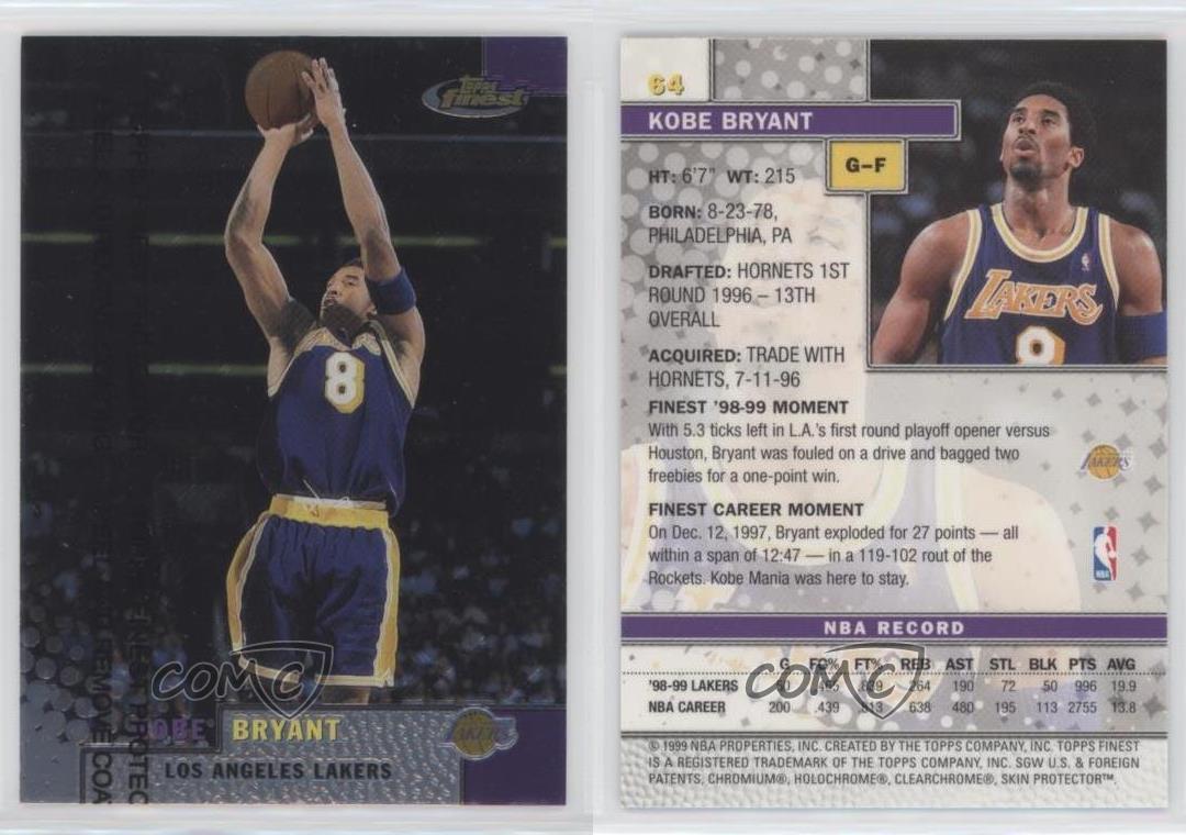 1999-00 Topps Finest Kobe Bryant #64 HOF | eBay