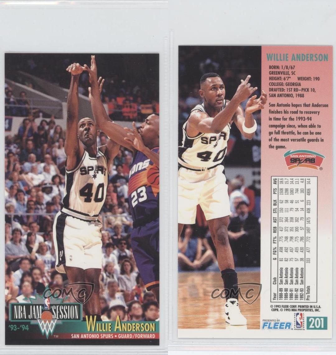 1993-94 NBA Jam Session #201 Willie Anderson San Antonio Spurs ...