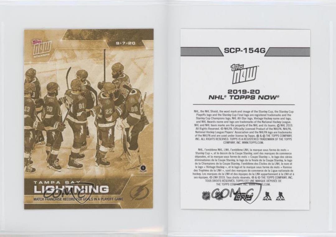 2019-20 Topps Now NHL Stanley Cup Playoffs Gold Stickers Tampa Bay Lightning
