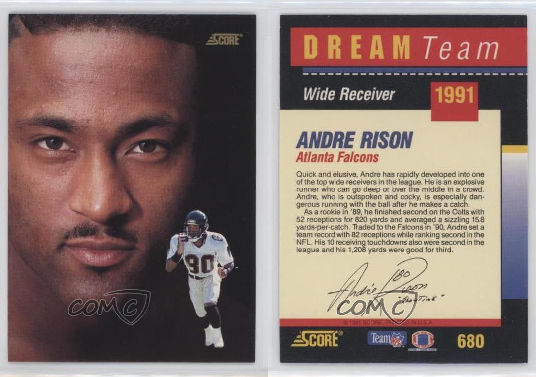 1991 Score - [Base] - Autographs #680 - Dream Team - Andre Rison