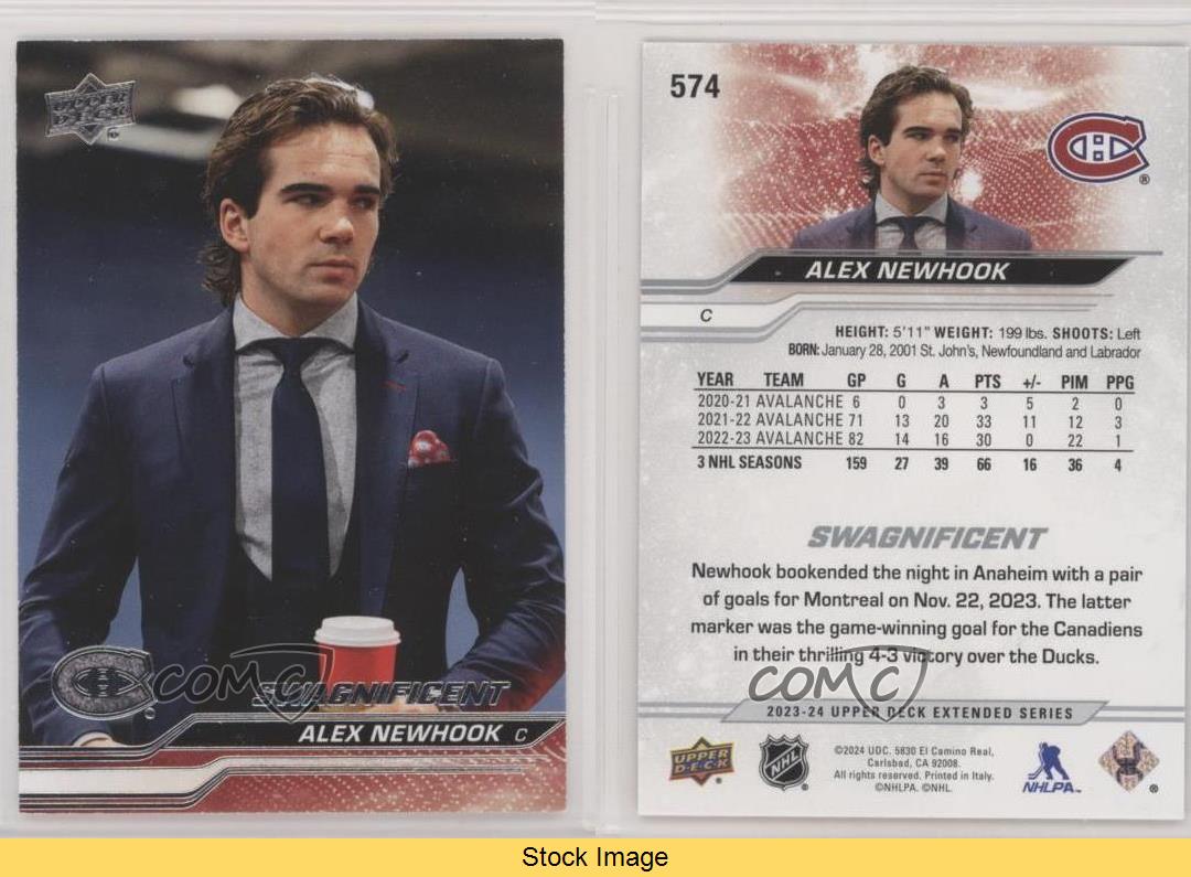 2023 Upper Deck Extended Series Swagnificent Photo Variation Alex Newhook #574
