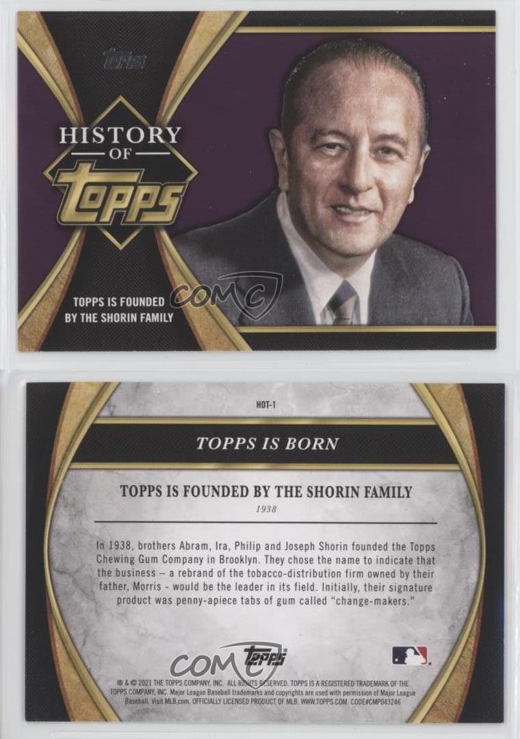 2021 Topps The History of Topps Topps is Founded by the Shorin Family  #HOT-1 | eBay