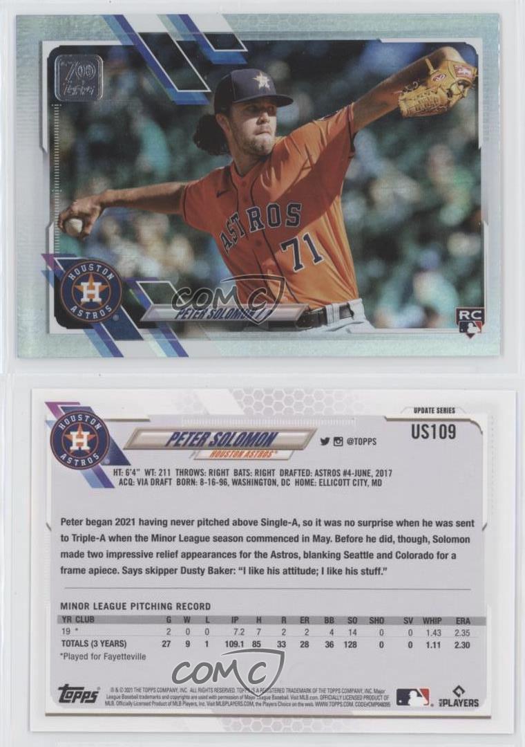 2021 Topps Update Rainbow Foil Peter haute qualité Solomon #US109 Rookie RC