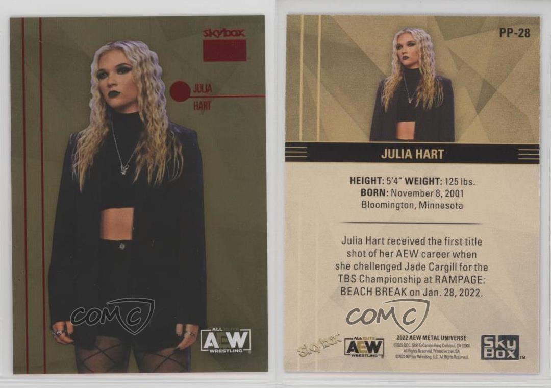 2022 Skybox Metal Universe AEW All Elite Wrestling Premium Julia Hart Rookie RC