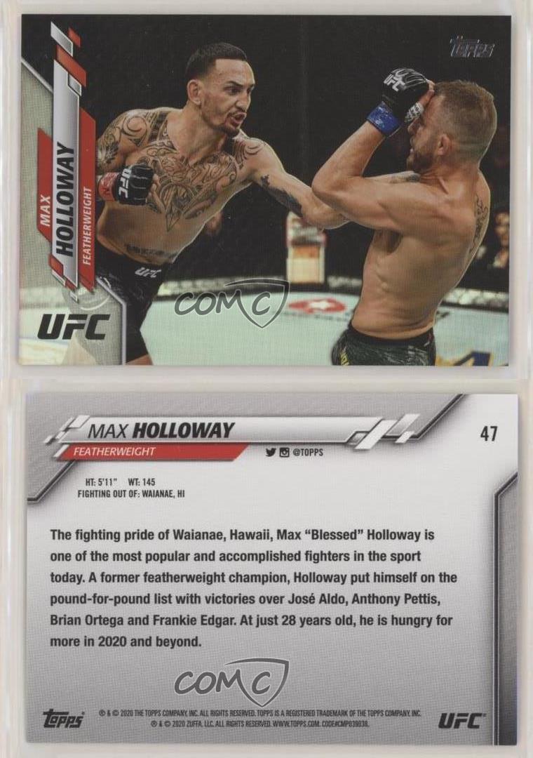 47 MAX HOLLOWAY 2020 Topps UFC