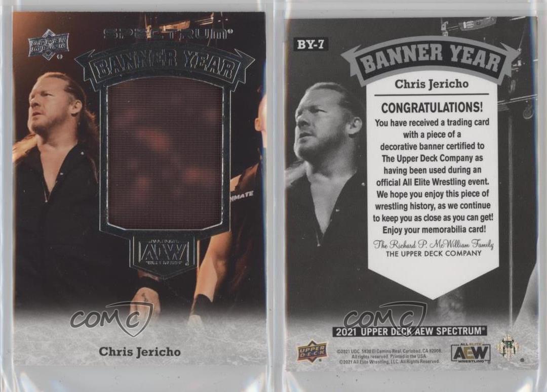 2021 Upper Deck AEW Spectrum Banner Year Relics Chris Jericho May 5th #BY-7