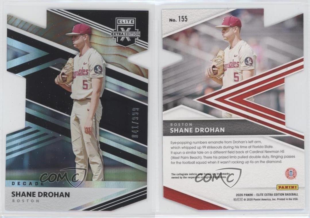 2020 Panini Elite Extra Edition Decade Die-Cut /999 Shane Drohan #155 - Picture 3 of 3