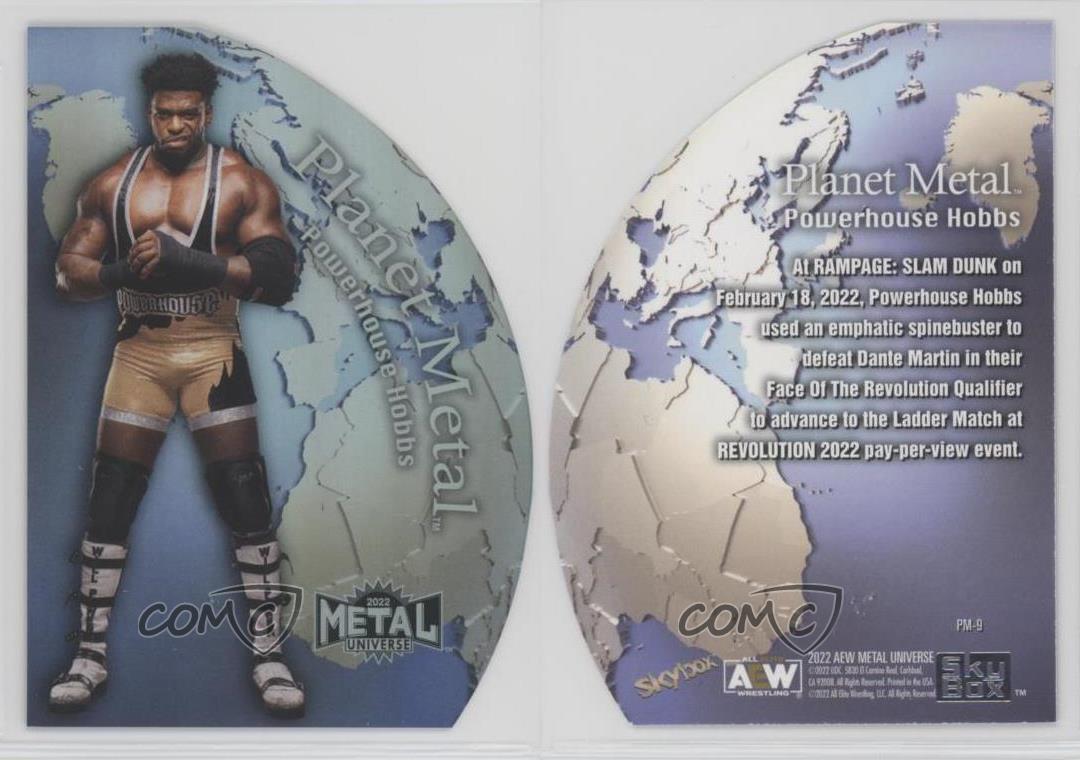 2022 Skybox Metal Universe AEW All Elite Wrestling Planet Powerhouse Hobbs #PM-9