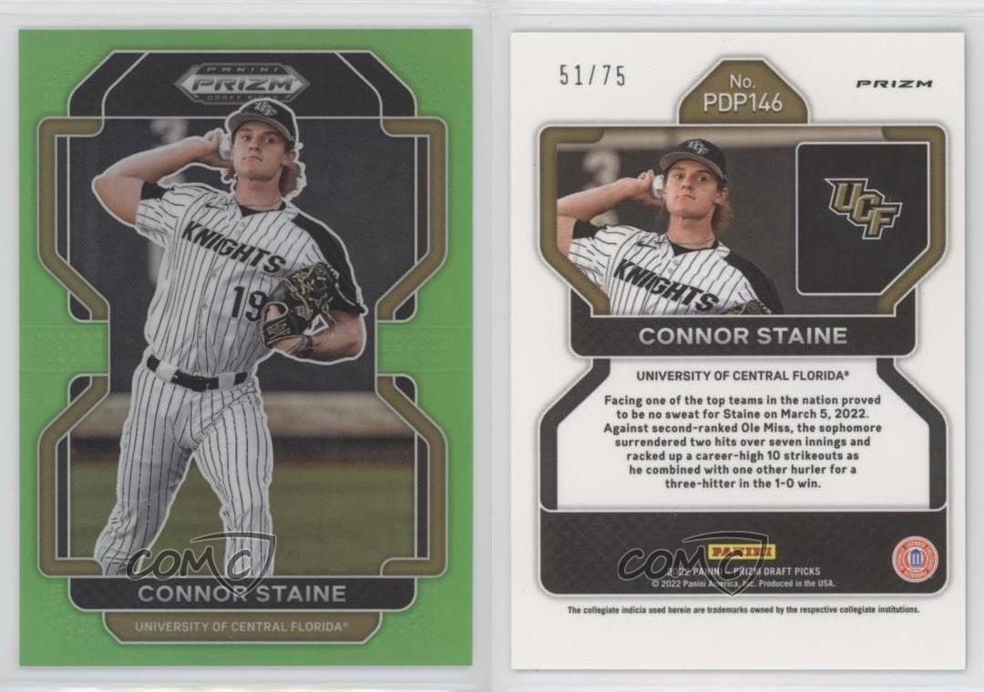 Panini Prizm Draft Picks 2022 vert lime Prizm /75 Connor Staine vendu #PDP146
