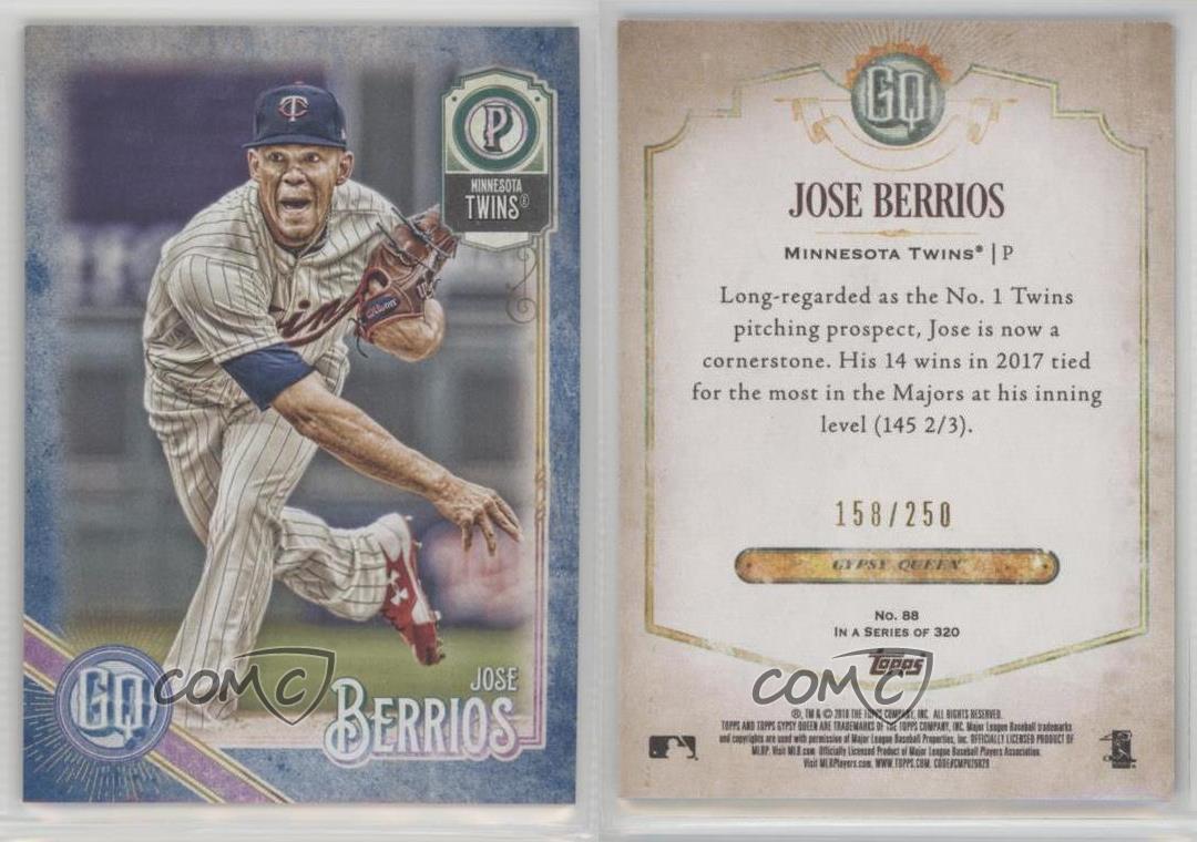 2018 Topps Gypsy Queen Indigo /250 Jose tendance Berrios #88