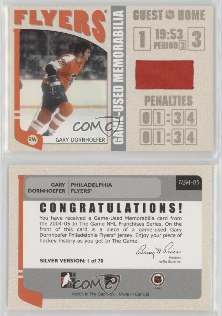 2004-05 ITG Franchises Update Edition Silver /70 Gary Dornhoefer #USM-05 - Picture 3 of 4