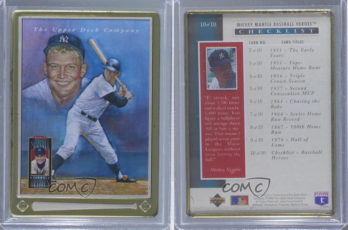 1995 Upper Deck/Metallic Impressions Baseball Heroes Card Set 10