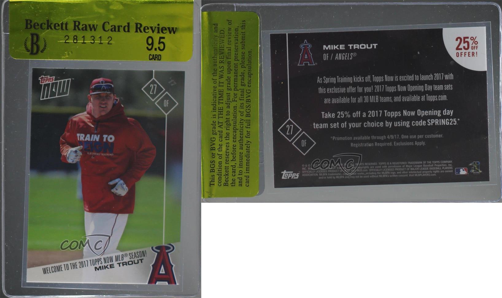 2017 Topps Now Players Weekend #PW61 L.A ANGELS Mike Trout