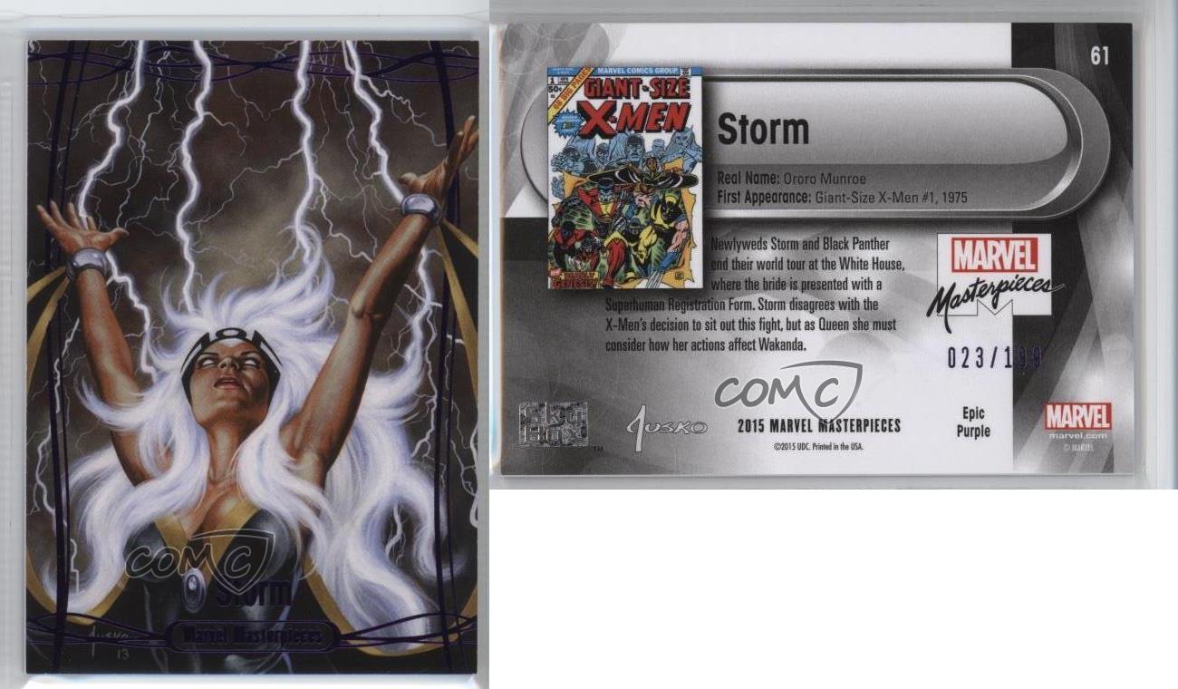 16 Upper Deck Marvel Masterpieces Epic Purple 23 199 Storm 61 2ti Ebay