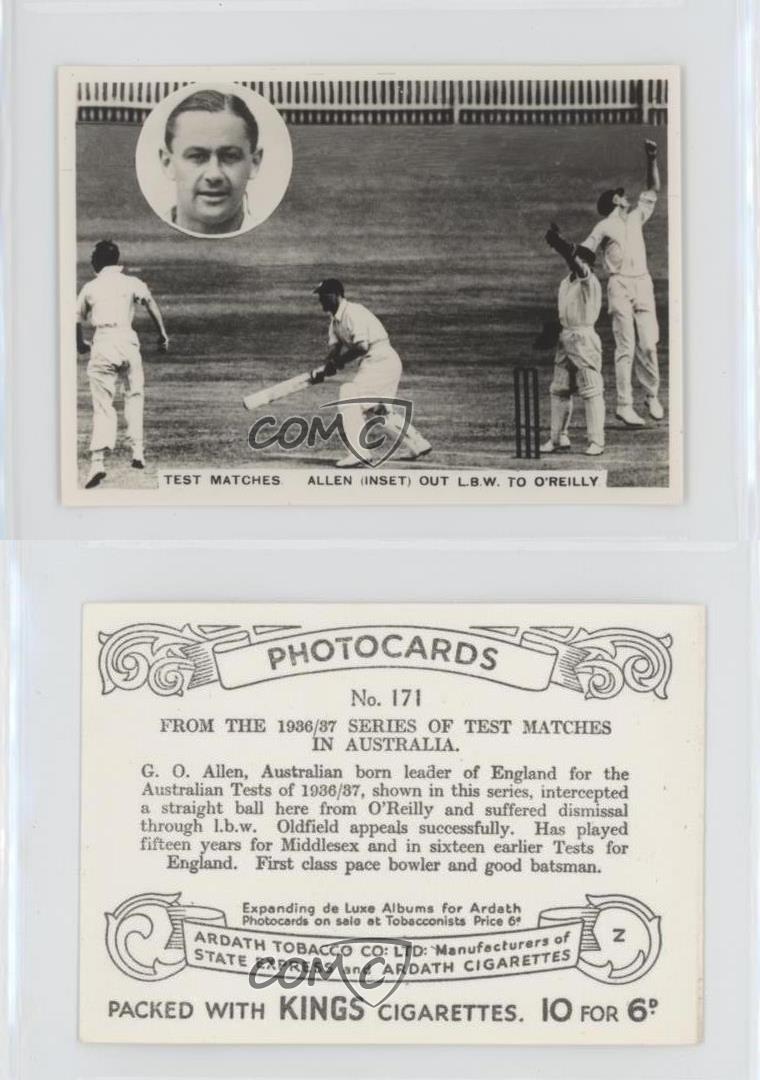 1936 Ardath Photocards Z Series Tobacco #171