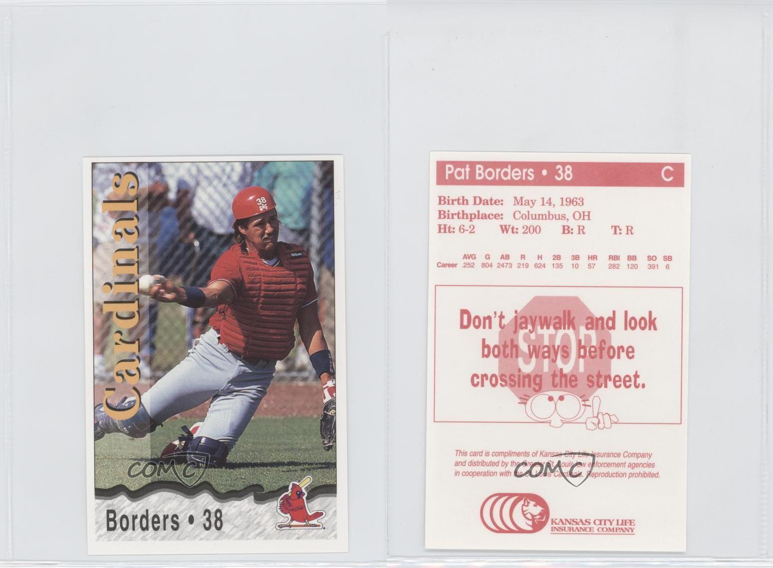 1996 Kansas City Life Insurance St Louis Cardinals Stadium Giveaway Pat  Borders