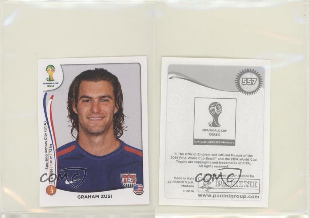 Panini Sticker Fußball WM 2014 Nr 557 Graham Zusi USA Bild NEUWARE Worldcup 