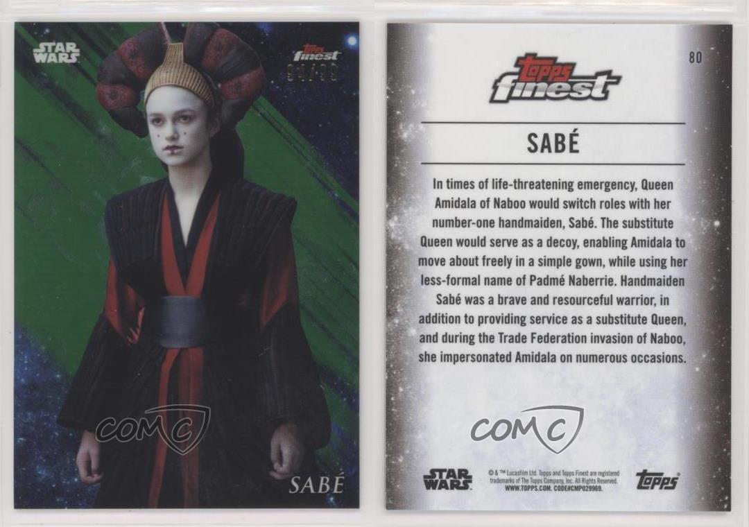 Star Wars Finest 2018 Base Card #80 Sabe