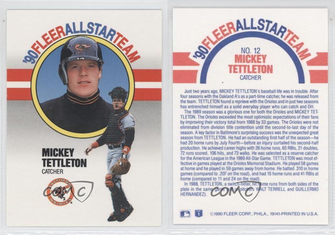 1990 Fleer AllStar Team 12 Mickey Tettleton Baltimore