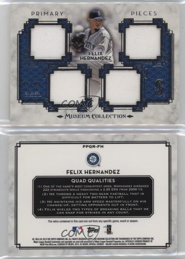 2014 Topps Museum Collection /99 Felix Hernandez #PPQR-FH - Picture 3 of 3