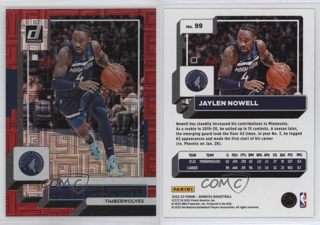 2022-23 Panini Donruss Choice Red /99 Jaylen Nowell #99 - Foto 3 di 4