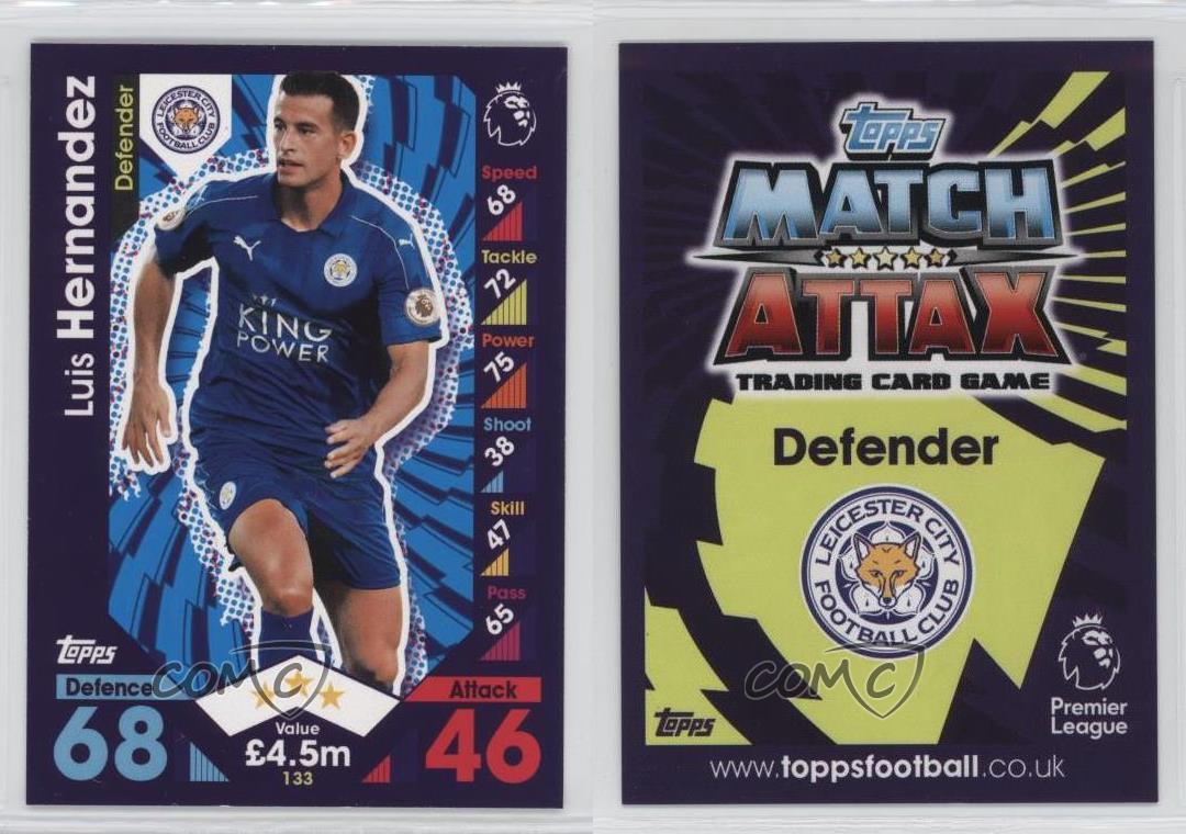 Topps Match Attax 17 18 Premier League Limiteds and 100 clubs luiz and hernandez 