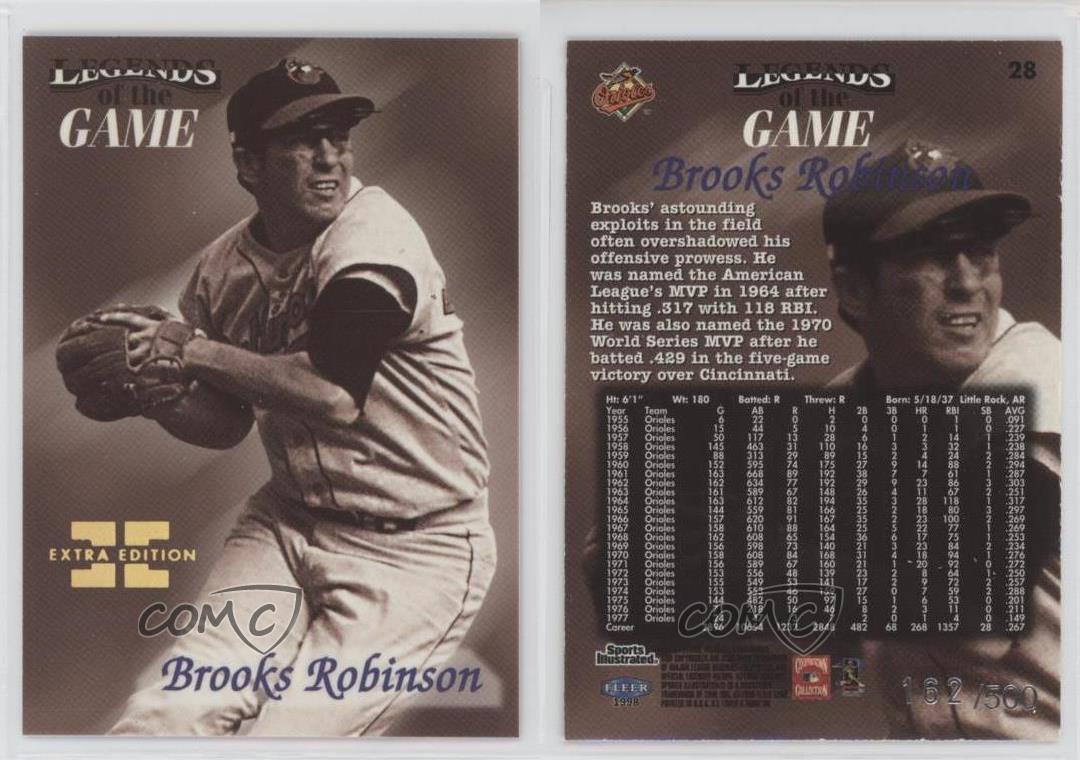 Baseball Cards Free Shipping lot Brooks & Frank Robinson 1998 Fleer S.I 2 