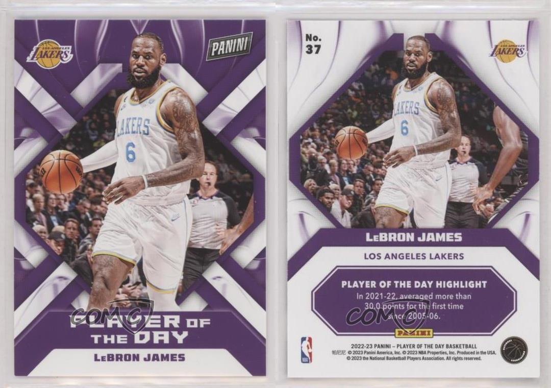 2022-23 Panini Player of the Day LeBron James #37 | eBay