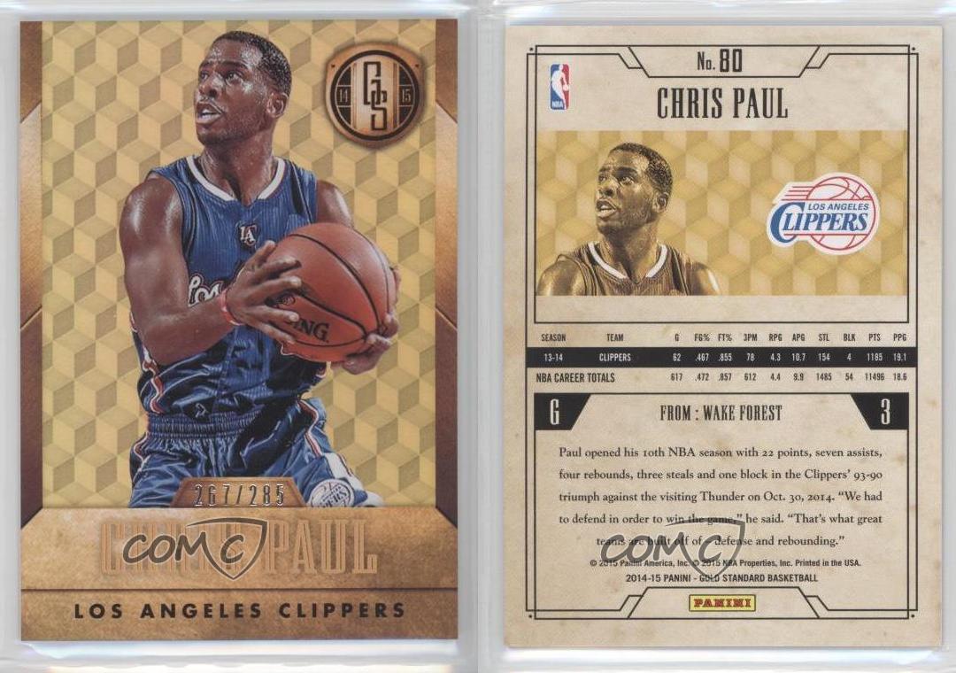 2014-15 Panini Gold Standard/285 Chris Paul (camiseta azul oscuro) #80 - Imagen 4 de 4