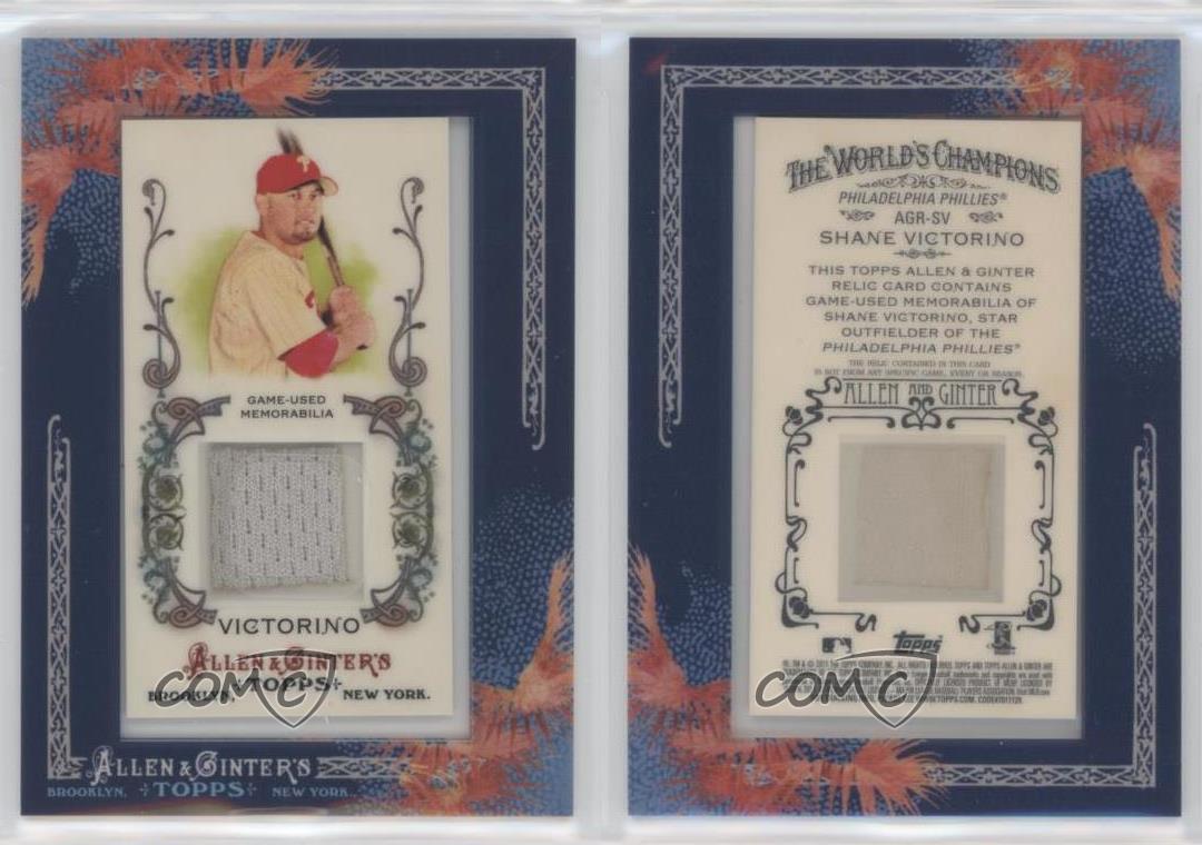 2011 Topps Allen & Ginter Relics #AGR-SV Shane Victorino Game Worn Jersey  Baseball Card at 's Sports Collectibles Store