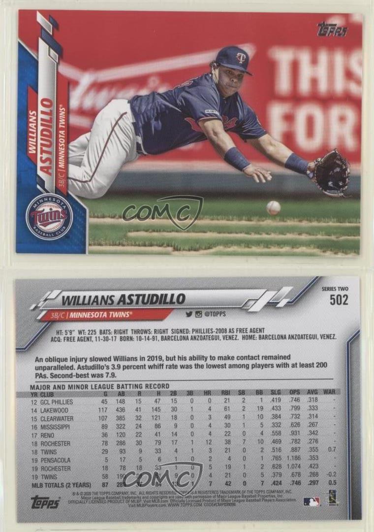  2020 Topps #502 Willians Astudillo Minnesota Twins MLB