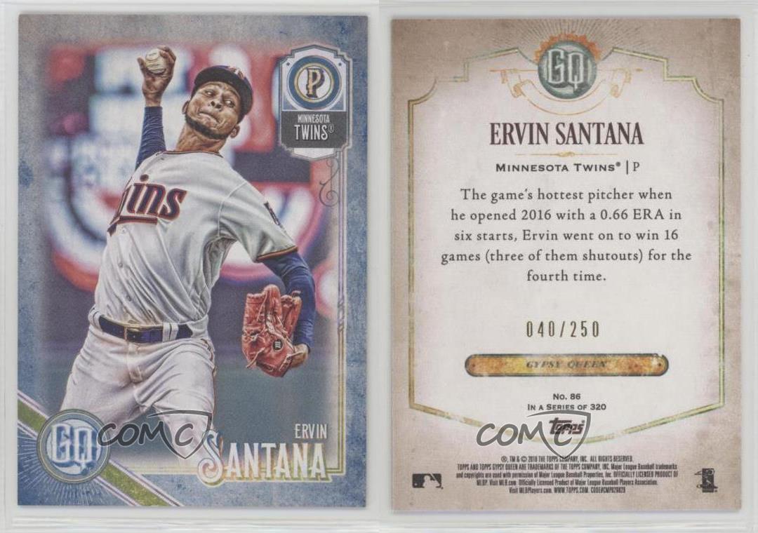 2018 Topps Gypsy Queen Indigo /250 achats Ervin Santana #86