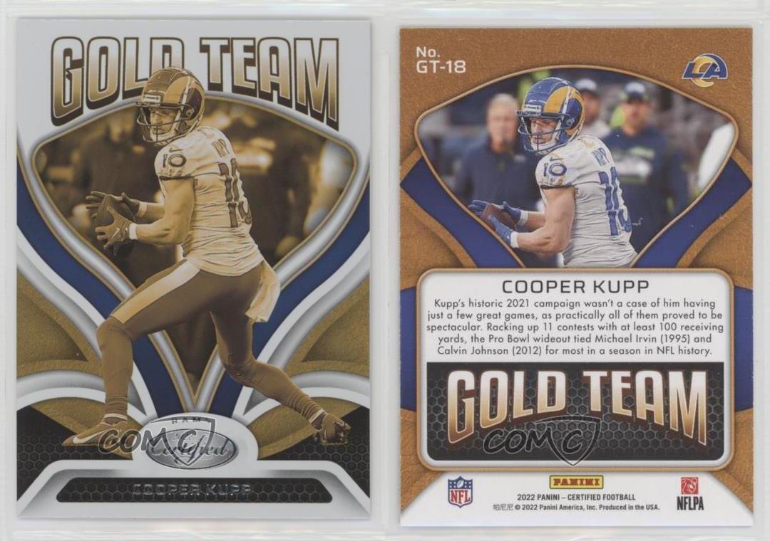 2022 Panini Certified Cooper Kupp Gold Team #Gt-18