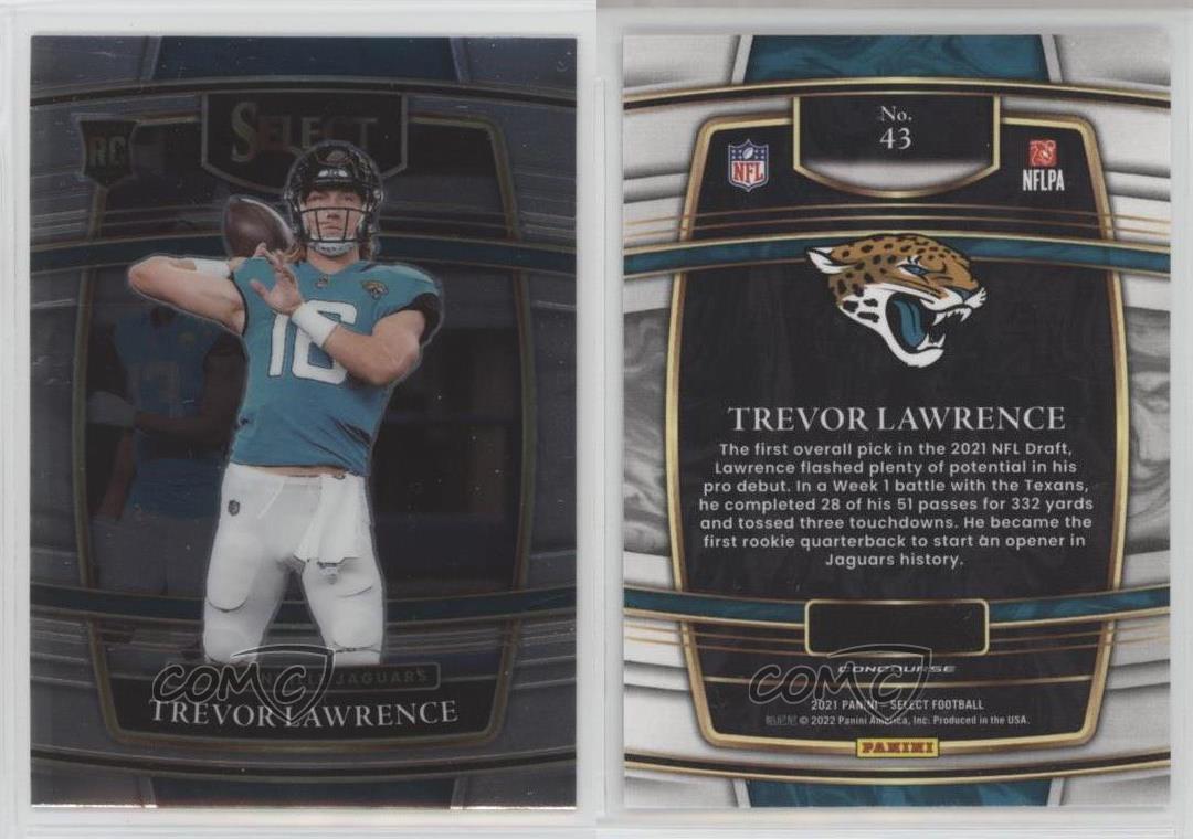 Trevor Lawrence 2021 Panini Select Concourse Base #43 Jaguars RC QB Rookie