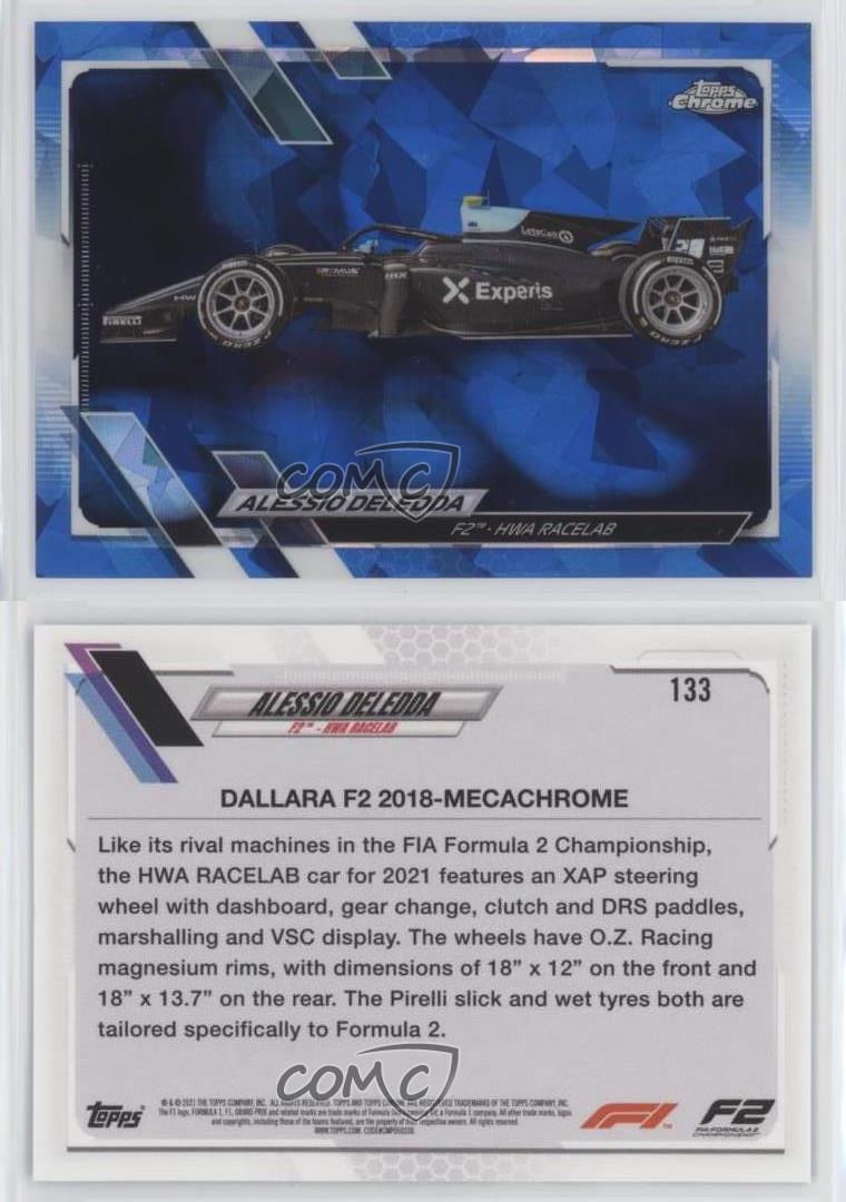 2021 Topps Chrome Sapphire Edition Formula 1 F2 Cars Alessio Deledda #133