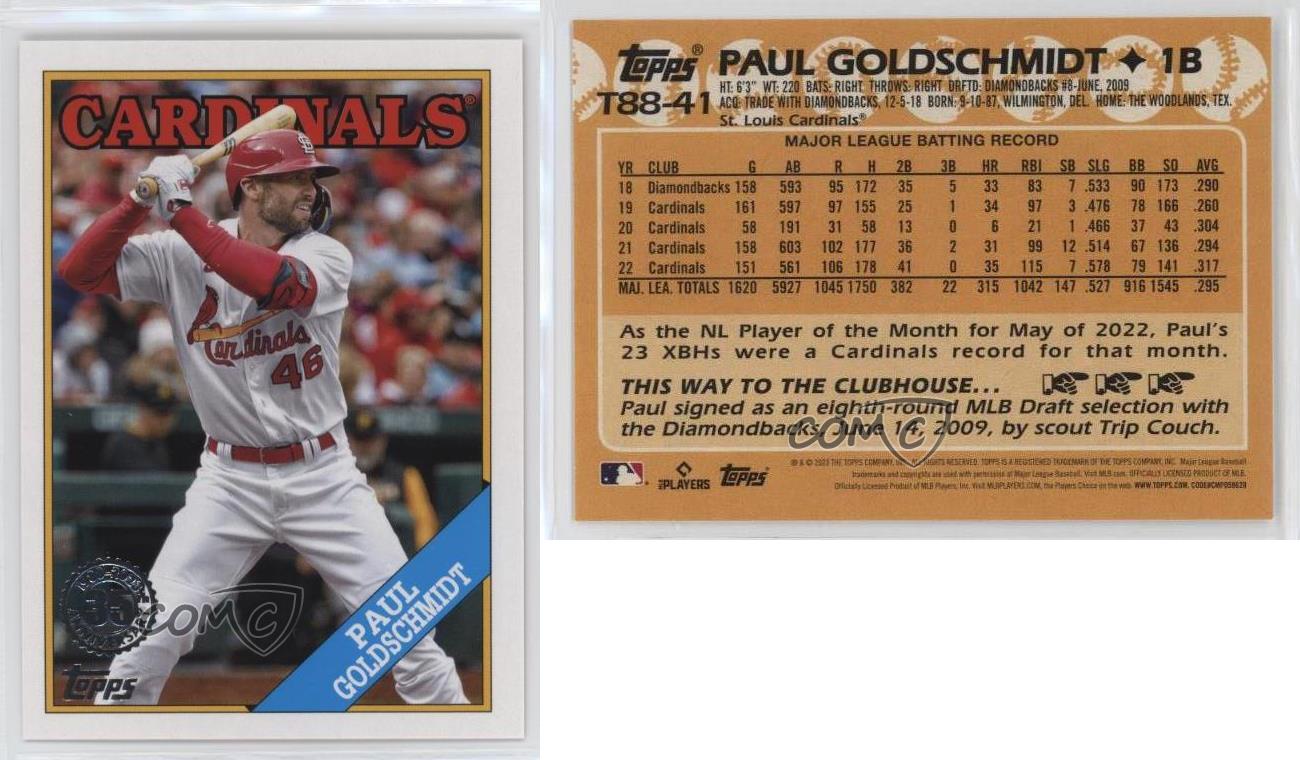 2023 Series 1 1988 Topps Baseball #T88-41 Paul Goldschmidt