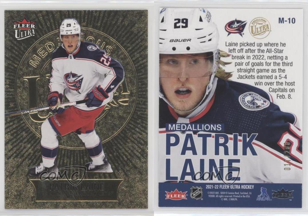 2021-22 Upper Deck Fleer Ultra Medallions Gold /200 Patrik Laine #M-10