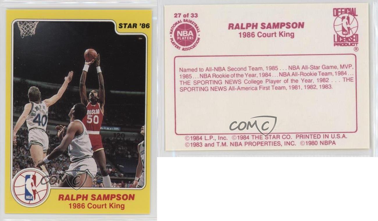 1986 Star Court Kings Ralph Sampson #27 HOF